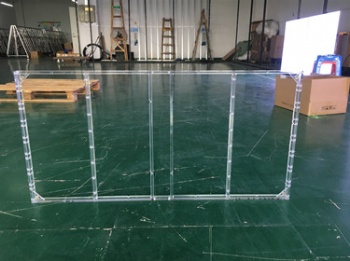 cabinet with transparent acrylic frame
